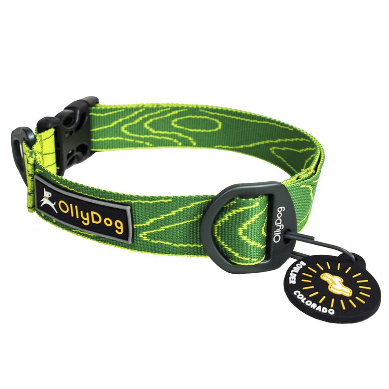 OllyDog Flagstaff Collar, Webbing Dog Collar with Side-Release Buckle, Lightweight Training Collar for Large, Medium and Small Dogs (Small, Sage Bark) - Image 3
